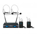 Set 2 lavaliere headset wireless cu 16 canale UHF, 673-697.80MHz, ZZIPP TXZZ624