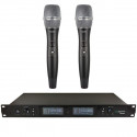 Set 2 microfoane wireless pentru rack, cu 99 canale, 638 - 668MHz, ZZIPP TXZZ800