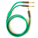 Cablu Jack 3.5 mm stereo la 2 Jack 6.3 mm mono, verde, 1.5 m, ZZIPP YPZZP150