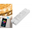 Controler WiFi smart cu 5 canale pentru LED-uri RGB/W+CCT cu aplicație, control Alexa și Google, Eurolite 50531113 