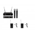 Set UHF-E2 Wireless Mic System + 2x BP + 2x Lavalier Microphone 531.9/534.1MHz, Omnitronic 20000978