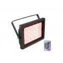 Proiector de exterior cu 108 LED-uri RGB și telecomandă IR, Eurolite LED IP FL-100 SMD RGB