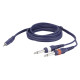 Cablu audio Jack 3.5 stereo la 2 Jack 6.3 mono DAP Audio FL-31150-1.5m