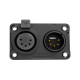 Conector XLR IN/OUT, IP65, de panou Seetronic C5F2CWB