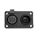 Conector XLR cu 5 pini, IN/OUT, IP65, de panou Seetronic C5F2CWB