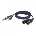 Cablu audio 2 Jack 6.3 mono la 2 XLR tata DAP Audio FL-44150-1.5m