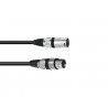 Cablu XLR mama - XLR tata, 3 pini, 7,5m, negru, Omnitronic 3022052N