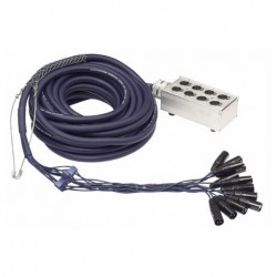 Cablu multicore 8 XLR la 8 XLR 10m DAP Audio Stagesnake D951210