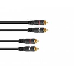 Cablu 2 RCA tata la 2 RCA tata (15m), Omnitronic 30209382