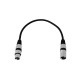 Cablu XLR mama - XLR tata, 3 pini, 0,2m, negru, Omnitronic