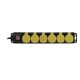 Prelungitor 6 socluri IP44, negru, switch, Eurolite Distributor 6 elect. sockets IP44 10m black