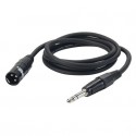 Cablu audio balansat XLR tata,3 pini la Jack 6.3 stereo , 6 m , DAP Audio FL-046-6m