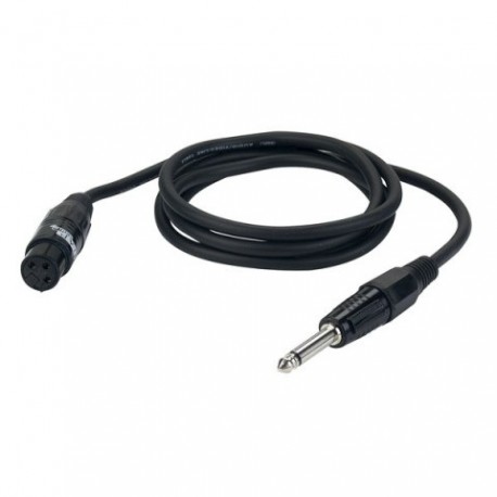 Cablu audio nebalansat XLR mama, 3 pini la Jack 6.3 mono , 6 m , DAP Audio FL-026-6m