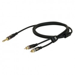 Cablu audio 2 RCA tata la Jack 6.3 stereo, 3 m , DAP-Audio XGL-433-3m
