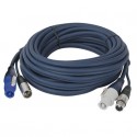 Cablu combi Powercon/XLR mama la Powercon/XLR tata, 0.75 m, DAP-Audio 90900-0.75m