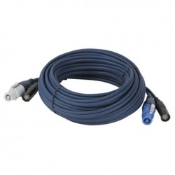 Cablu combi Powercon/Ethercon la Powercon/Ethercon, 10 m Data / Power, Showtec 90494-10m