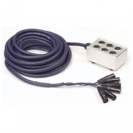 Cablu multicore 6 XLR tata la 6 XLR mama, 3 pini, 15 m, DAP-Audio D-951115-15m