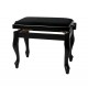 Scaun negru mat pentru pian, GEWA SCAUN PIAN DELUXE CLASSIC NEGRU MAT VE2 (130.320)