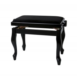 Scaun negru mat pentru pian, GEWA SCAUN PIAN DELUXE CLASSIC NEGRU MAT VE2 (130.320)