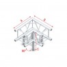 Grinda colt Showtec Corner 3-way 90° Pro-30 Square G Truss