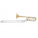 Trombon BB/F auriu DIMAVERY Trombone gold, closed-wrap