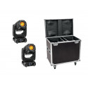 Set 2 x moving head + case Eurolite 2x LED moving head spot including PRO flightcase