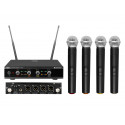 Set 4 microfoane wireless 823.6/826.1/828.6/831.1MHz, Omnitronic UHF-E4 (13063326)